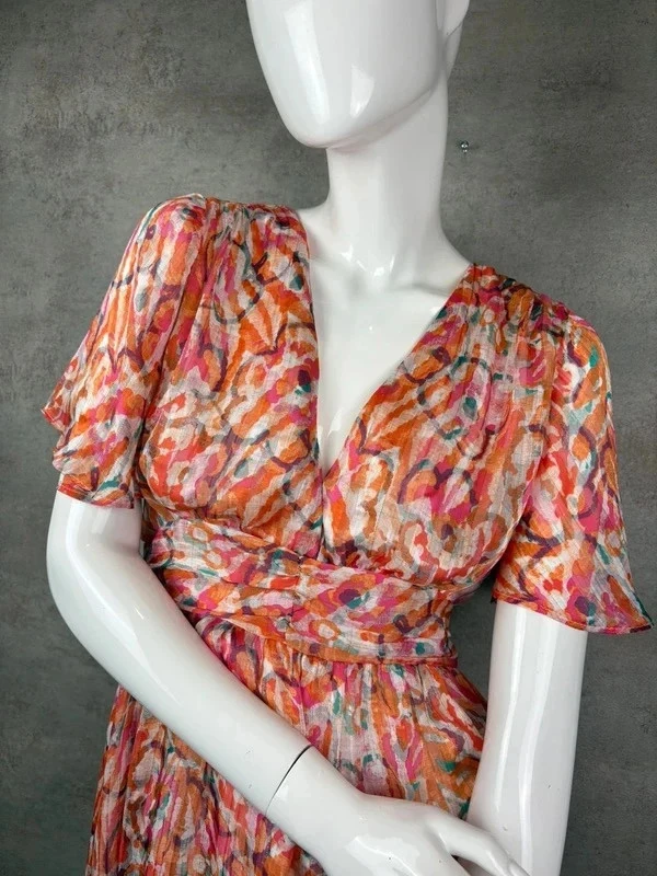 ✨ Colorful pattern dress In April 1986 Size 38/40 ✨ – photo 2